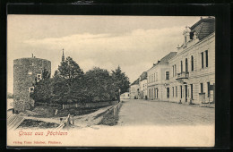 AK Pöchlarn, Strassenpartie Mit Turm  - Otros & Sin Clasificación