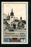 Künstler-AK Waidhofen A. D. Ybbs, Bund Der Deutschen In Nieder-Österreich, Teilansicht Vom Ort  - Autres & Non Classés