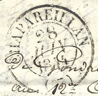 1N1 --- Isère CHAPAREILLAN Pour Vienne Type 13 - 1801-1848: Précurseurs XIX