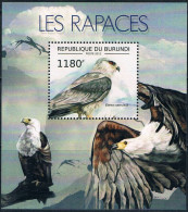 Bloc Sheet Oiseaux Rapaces Aigles Birds Of Prey Eagles Raptors   Neuf  MNH **  Burundi 2012 - Aquile & Rapaci Diurni