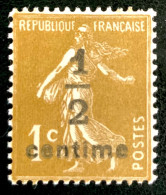 1933 FRANCE N 279A - TYPE SEMEUSE CAMEE Bistre - Olive - NEUF*/** - 1906-38 Semeuse Con Cameo