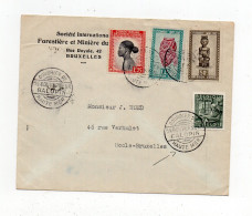 !!! CONGO BELGE, LETTRE DE 1950 POUR BRUXELLES, CACHET "COURRIER DE HAUTE MER, M/S GOUVERNEUR GALOPIN" - Lettres & Documents