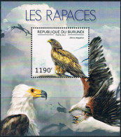 Bloc Sheet Oiseaux Rapaces Aigles Birds Of Prey Eagles Raptors   Neuf  MNH **  Burundi 2012 - Eagles & Birds Of Prey