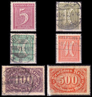 1921 - 1922 - ALEMANIA - IMPERIO -  LOTE 6 SELLOS - Sonstige & Ohne Zuordnung