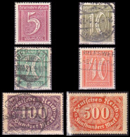 1921 - 1922 - ALEMANIA - IMPERIO -  LOTE 6 SELLOS - Autres & Non Classés