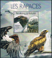 Bloc Sheet Oiseaux Rapaces Aigles Birds Of Prey Eagles Raptors   Neuf  MNH **  Burundi 2012 - Aigles & Rapaces Diurnes
