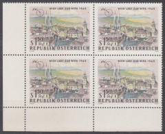 1964 , Internationale Briefmarkenausstellung WIPA 1965 , Wien ( Mi.Nr.: 1165 ) (3) 4-er Block Postfrisch ** - Unused Stamps