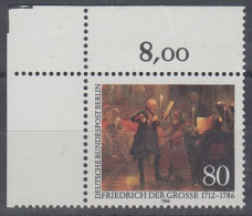 Berlin Mi.764 - 200. Todestag Von König Friedrich Dem Großen Von Preußen - Ecke Links - Unused Stamps