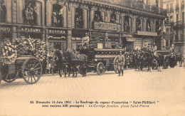 NANTES - Le Naufrage Du Vapeur D'Excursion " SAINT-PHILBERT " - Le Cortège Funèbre, Place Saint-Pierre - Nantes