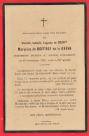 SOUVENIR MORTUAIRE De Blanche Isabelle Augusta De COLNET Marquise De BEFFROY De La GREVE/ Château D'Hugémont à Dompierr - Devotion Images