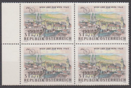 1964 , Internationale Briefmarkenausstellung WIPA 1965 , Wien ( Mi.Nr.: 1165 ) (8) 4-er Block Postfrisch ** - Ongebruikt