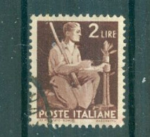 ITALIE - N°490 Oblitéré - Série Courante. Democratica. - 1946-60: Afgestempeld