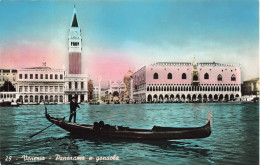 ITALIE - Venezia - Panorama Et Gondole - Animé - Vue Générale - Barque - Colorisé - Carte Postale Ancienne - Venetië (Venice)