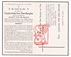 DP Caphrailde Van Den Berghe ° Sint-Lievens-Esse Herzele 1867 † 1946 X August Van De Maele - Devotieprenten