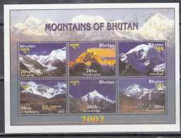 BHUTAN, 2002, International Year Of Mountains, MS,  MNH, (**) - Bhutan