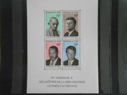 TCHAD YT BF 5 APOTRES DE LA NON-VIOLENCE** - Unused Stamps