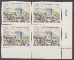 1964 , Internationale Briefmarkenausstellung WIPA 1965 , Wien ( Mi.Nr.: 1166 ) (4) 4-er Block Postfrisch ** - Nuovi