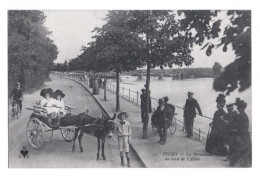 VICHY  [03] Allier - 1912 - La Promenade Au Bord De L'Allier - Fillettes Sur Une Charrette Tirée Par Un âne - Animée - Vichy