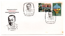 Carta  Con Matasellos  Conmemorativo  Homenaje  A Antonio Rodriguez  1987 - Brieven En Documenten