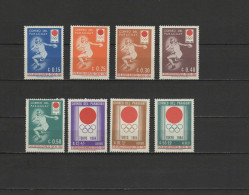 Paraguay 1964 Olympic Games Tokyo, Athletics Set Of 8 MNH - Sommer 1964: Tokio