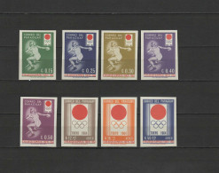 Paraguay 1964 Olympic Games Tokyo, Athletics Set Of 8 Imperf. MNH - Verano 1964: Tokio