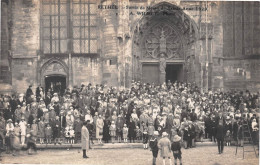 RETHEL (Ardennes) - Sortie De Messe De Sainte-Anne 1929 - Carte-Photo A. Wilmet, écrit (2 Scans) - Rethel