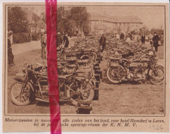 Laren - Reunie Motoren Voor Hotel Hamdorf - Orig. Knipsel Coupure Tijdschrift Magazine - 1926 - Zonder Classificatie