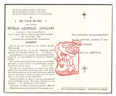 DP Petrus Leopold Ghislain / Mertens ° Sint-Lievens-Esse Herzele 1863 † 1946 - Devotion Images