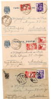 3 Tarjetas Con Matasellos    Jaen - Lettres & Documents