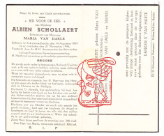 DP Albien Schollaert ° Sint-Lievens-Esse Herzele 1869 † 1946 X Maria Van Daele // Diependaele - Devotieprenten