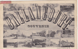 91.BALLANCOURT .CPA. MULTIVUES " SOUVENIR " . 25 MINI CPA.. ANNÉE 1906 + TEXTE. - Ballancourt Sur Essonne