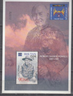 BHUTAN, 2002,  World Scout Jamboree, Thailand, Robert Powell,  MS,  MNH, (**) - Bhután