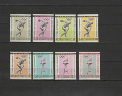 Paraguay 1962 Olympic Summer Games Set Of 8 Imperf. MNH - Verano 1964: Tokio