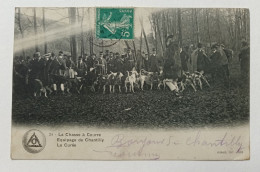 La Chasse à Courre Equipage De Chantilly La Curée (animée, Circulée 1910 - VIGNARD, EDIT. COYE) - Chantilly