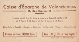 Buvard - Caisse D'Épargne De Valenciennes - Altri & Non Classificati