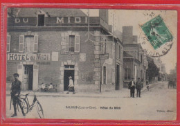 Carte Postale 41. Salbris  Hôtel Du Midi  Très Beau Plan - Salbris