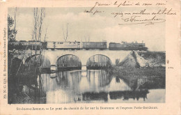 ¤¤  -   SAINT-JEAN-D'ANGELY  -  Le Pont Du Chemin De Fer Sur La Boutonne Et L'Express Paris-Bordeaux         -   ¤¤ - Saint-Jean-d'Angely
