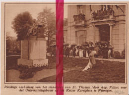 Nijmegen - Onthulling Monument St Thomas - Orig. Knipsel Coupure Tijdschrift Magazine - 1926 - Ohne Zuordnung