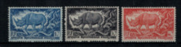 France - AEF - "Rhinocéros" - Série Neuve 2** N° 208 à 210 De 1947 - Ungebraucht