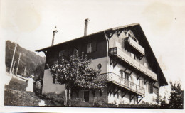 Photographie Vintage Photo Snapshot Les Bossons Chalet - Plaatsen