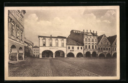 AK Arnau, Buchhandlung, Ringseite  - Tschechische Republik