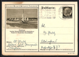 AK Angerburg, Deutsche Winterkampfspiele Im Eissegelsport, Ganzsache Lernt Deutschland Kennen  - Postcards