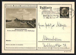 AK Stolpmünde, Dampfer Im Hafen, Ganzsache Lernt Deutschland Kennen  - Postcards