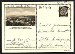 AK Nohfelden /Nahe, Ortsansicht, Ganzsache Lernt Deutschland Kennen  - Cartes Postales