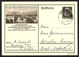 AK Saybusch /Oberschles., Ortsansicht, Ganzsache Lernt Deutschland Kennen  - Cartes Postales