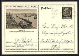 AK Duisburg, Binnenhafen, Ganzsache Lernt Deutschland Kennen  - Cartes Postales
