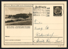 AK Planitz /Sachs., Ortsansicht, Ganzsache Lernt Deutschland Kennen  - Postcards