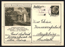 AK Landeck /Schles., Kurhaus, Ganzsache Lernt Deutschland Kennen  - Briefkaarten
