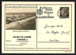 AK Ahlbeck /Usedom, Ortsansicht, Ganzsache Lernt Deutschland Kennen  - Tarjetas