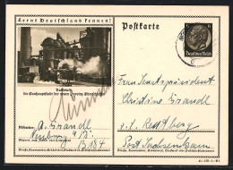 AK Kattowitz, Stahlwerk, Ganzsache Lernt Deutschland Kennen  - Postcards